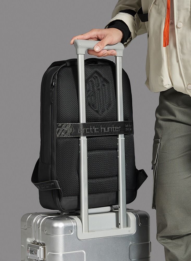 ARCTIC HUNTER Water Repellent Laptop Backpack 15.6 Inch Polyester Travel Shoulder bag for Men and Women, B00529, Black - Image 4